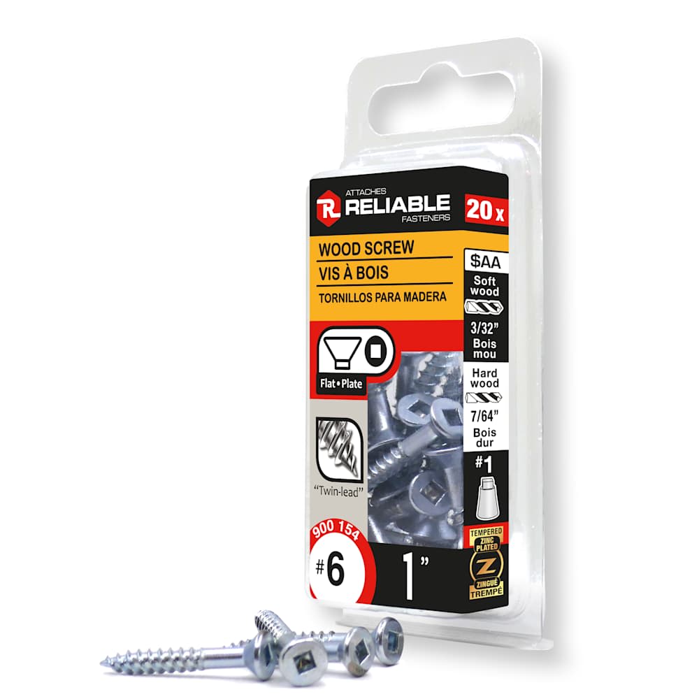 Vis à bois 1 po n° 6 T.P. Pqt/20