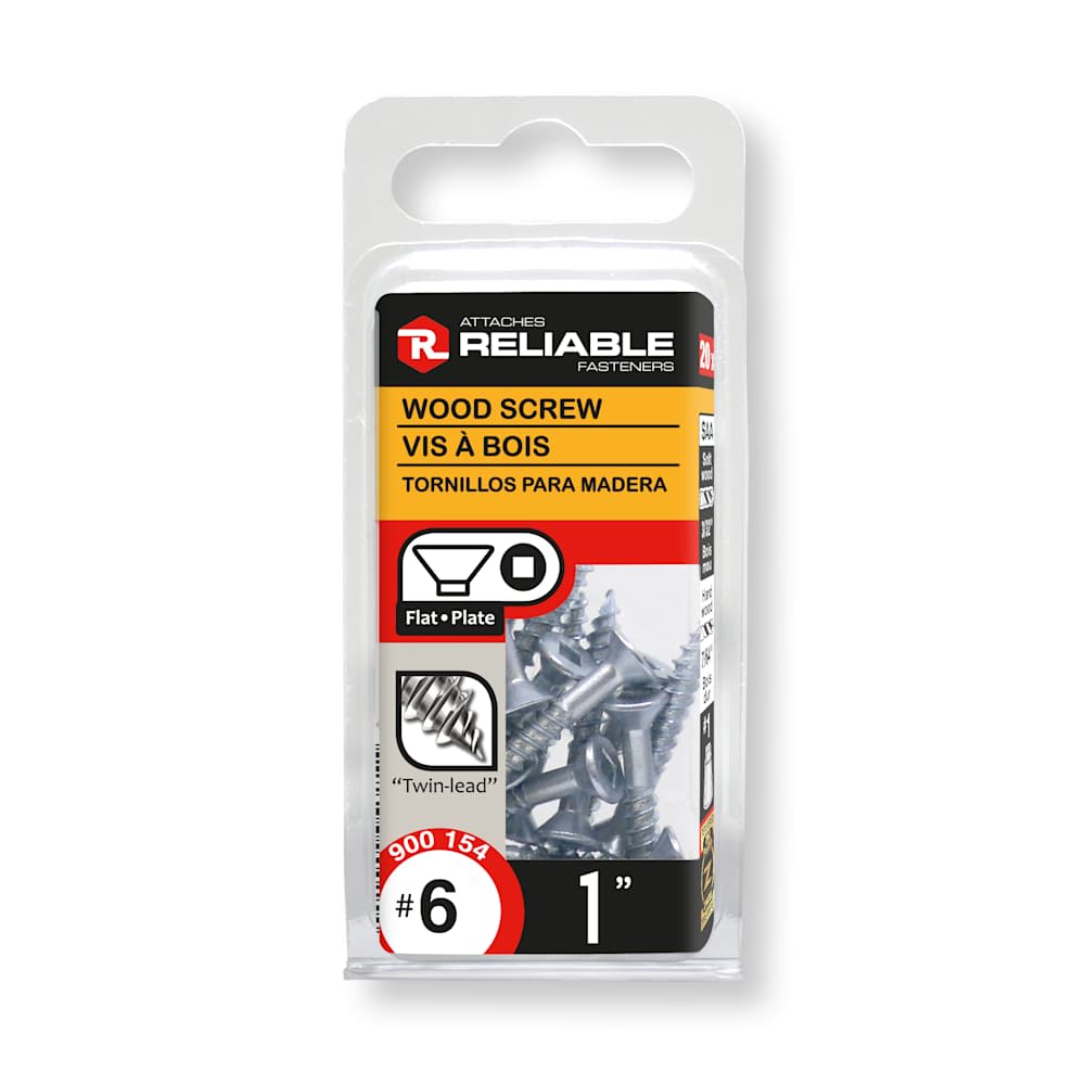 Vis à bois 1 po n° 6 T.P. Pqt/20