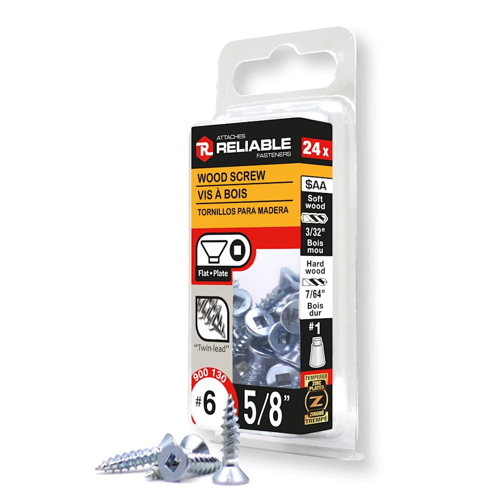 Vis à bois 5/8 po n° 6 T.P. Pqt/24