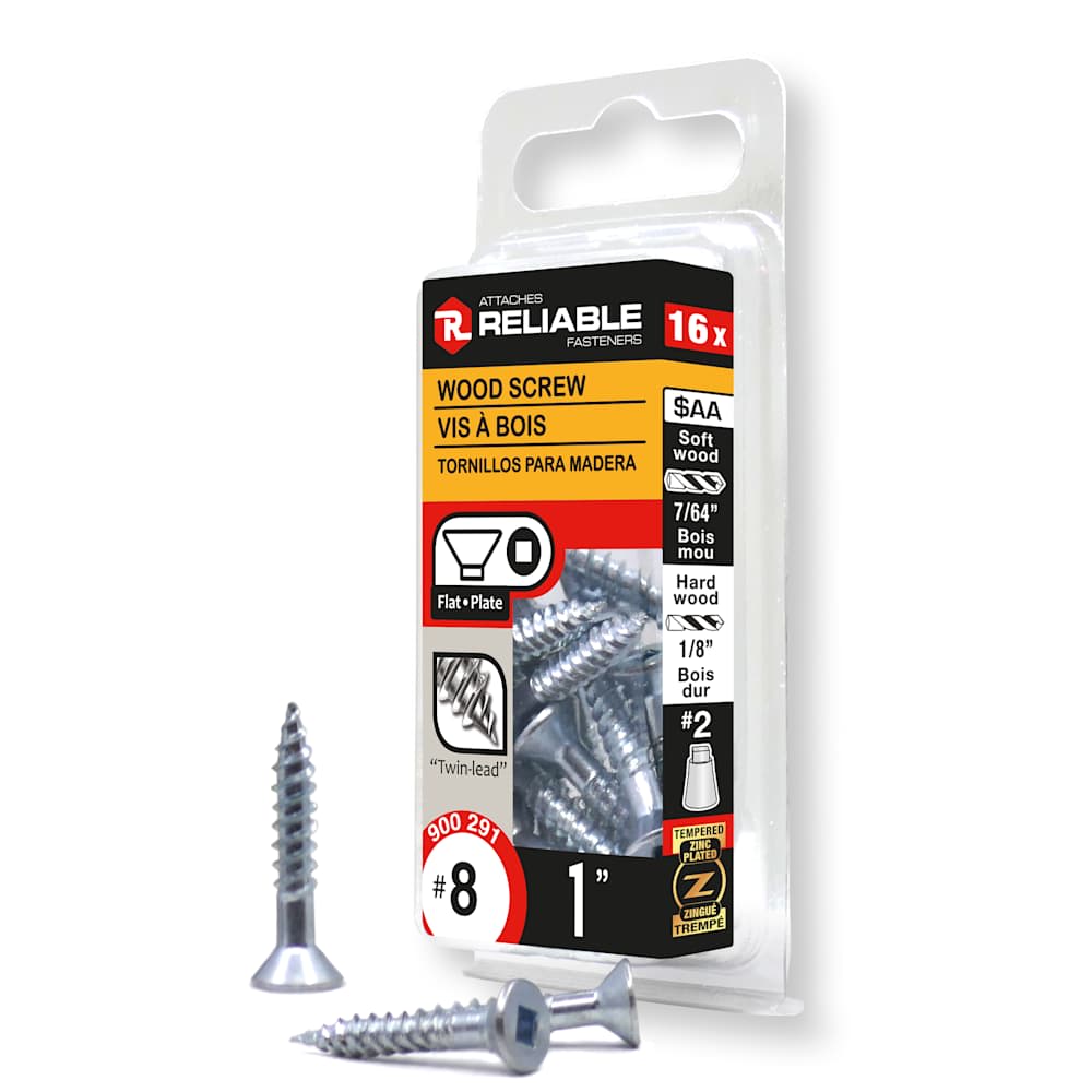 Vis à bois 1 po n° 8 T.P. Pqt/16