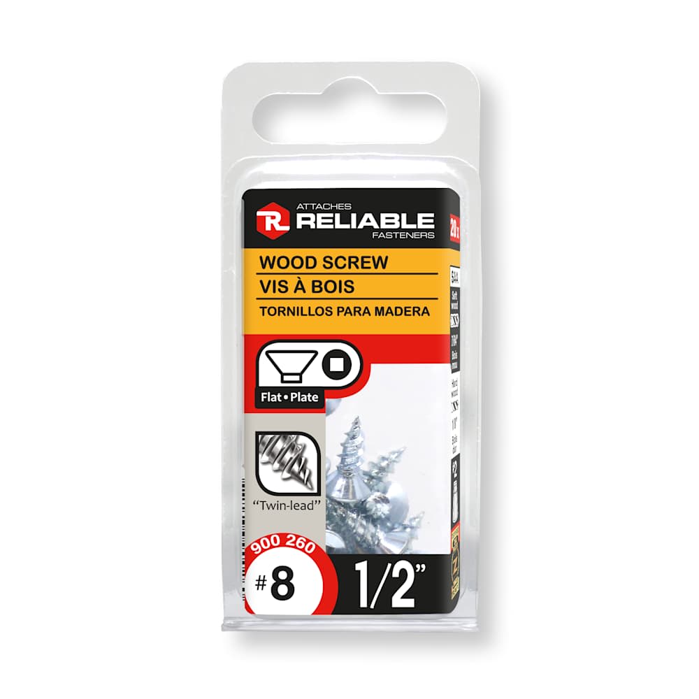 Vis à bois 1/2 po n° 8 T.P. Pqt/20