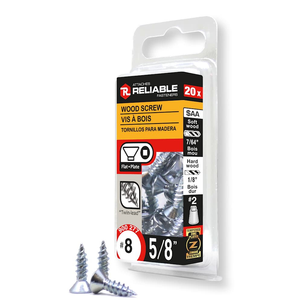 Vis à bois 5/8 po n° 8 T.P. Pqt/20