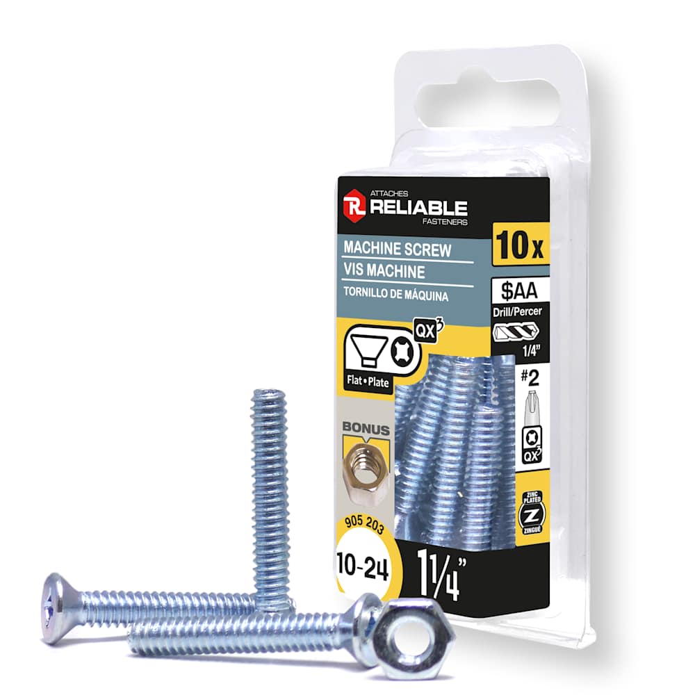 Machine Bolts 10-24 x 1 1/4 in. Pkg/10