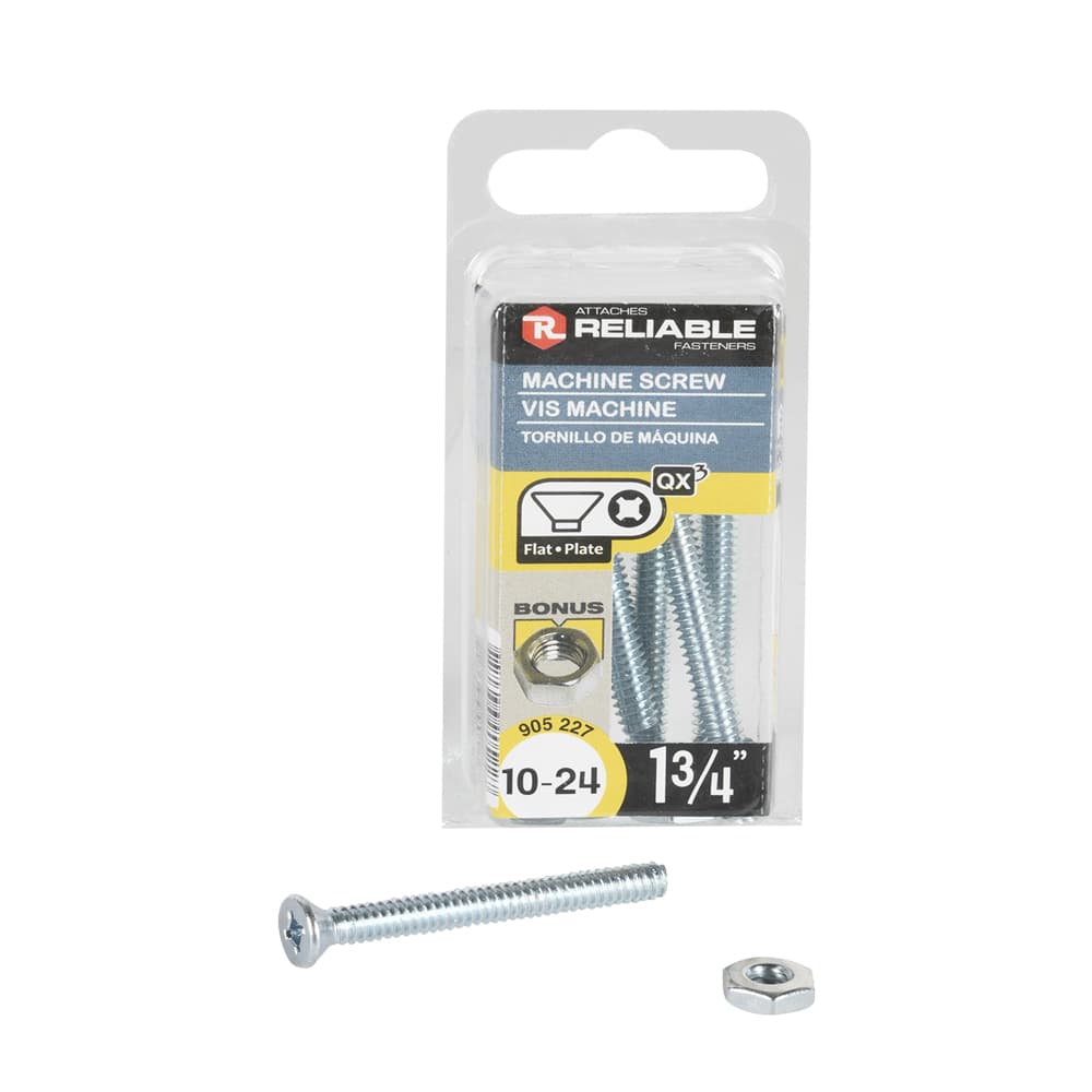 Boulons mécaniques T.P. 10-24 x 1&nbsp;3/4&nbsp;po Pqt/8