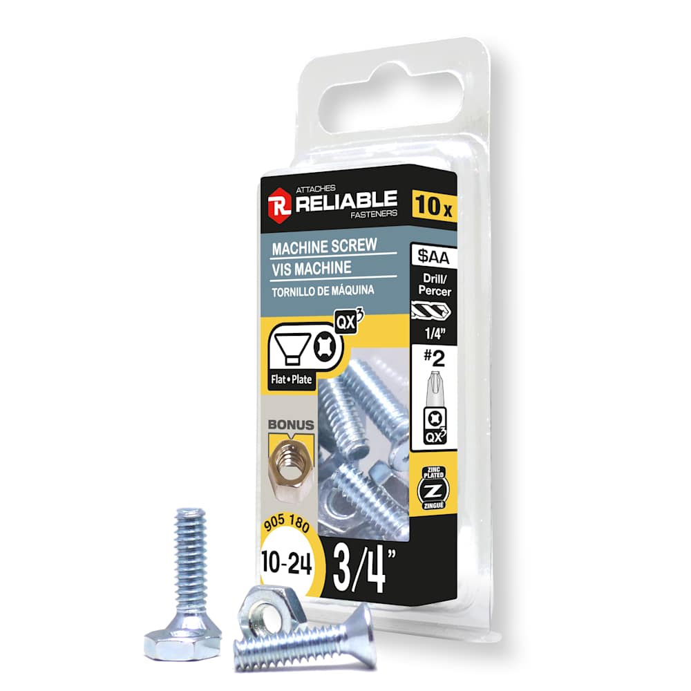 Boulons mécaniques T.P. 10-24 x 3/4&nbsp;po&nbsp;Pqt/10