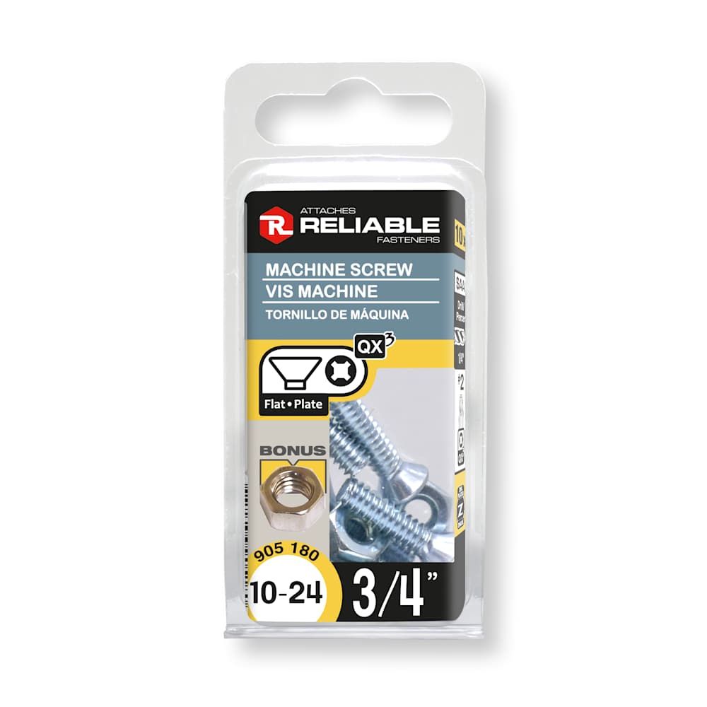 Boulons mécaniques T.P. 10-24 x 3/4&nbsp;po&nbsp;Pqt/10