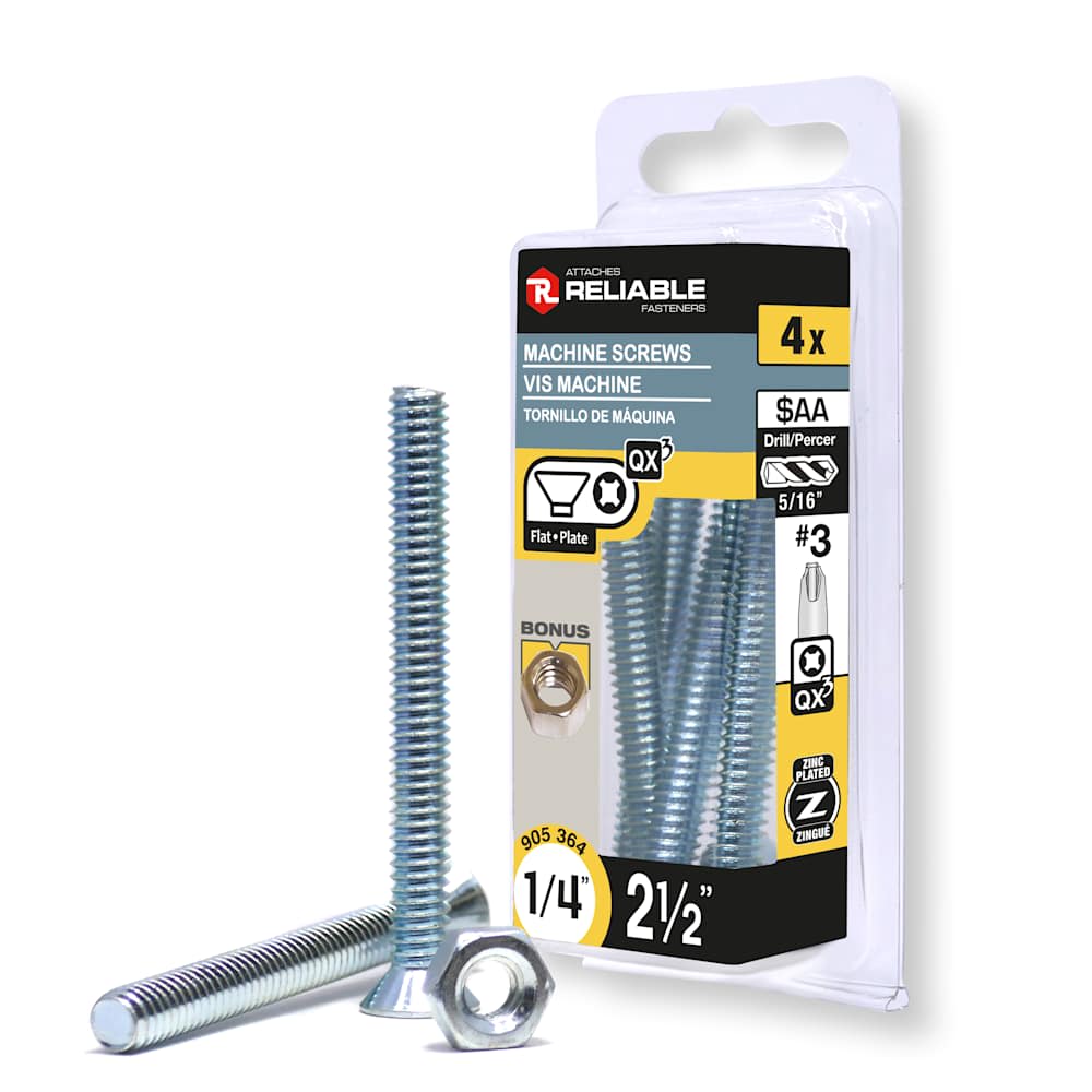 Machine Bolts 1/4-20 x 2 1/2 in. Pkg/4