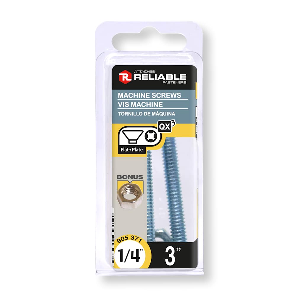 Machine Bolts 1/4-20 x 3 in. Pkg/3