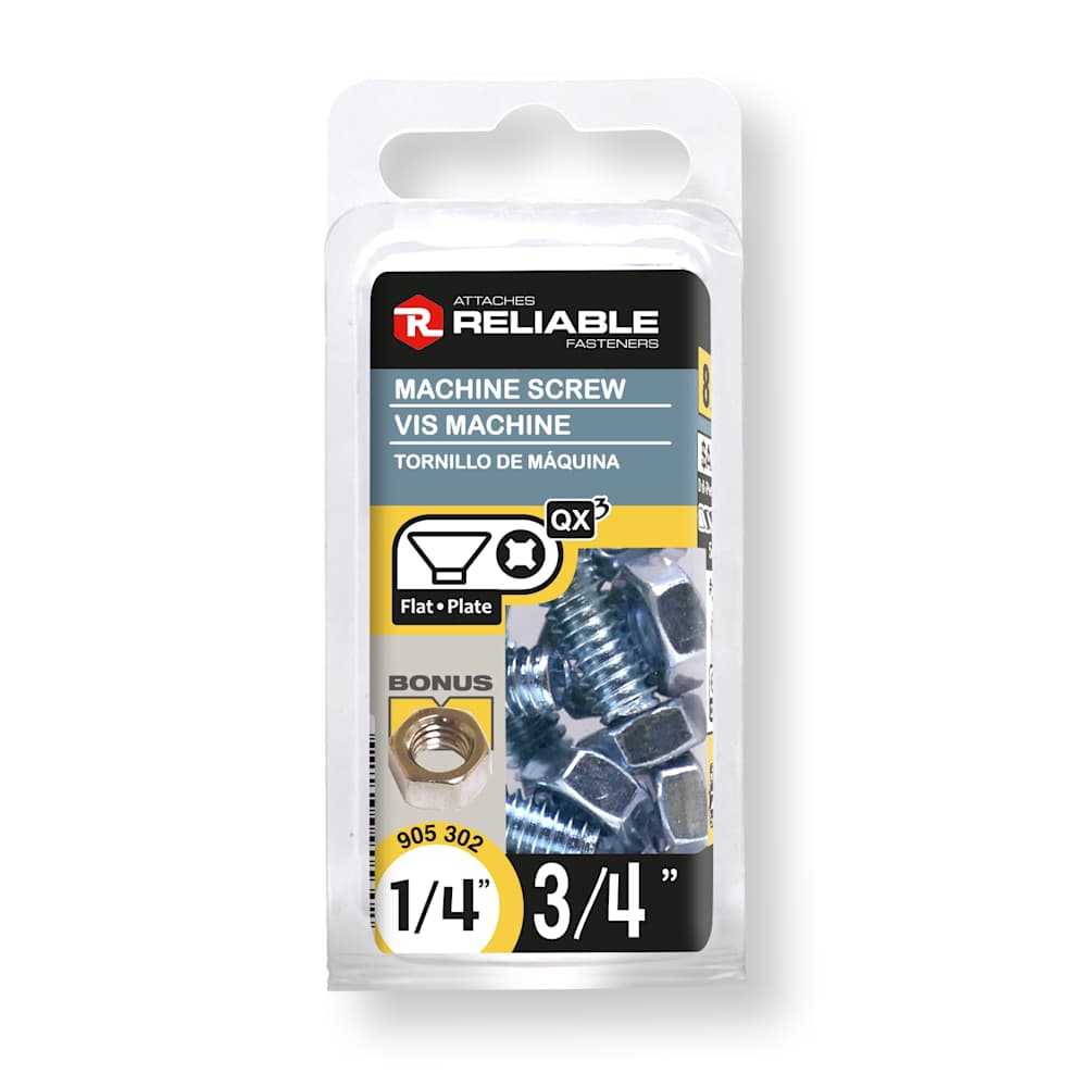 Boulons mécaniques T.P. 1/4-20 x 3/4 po Pqt/8