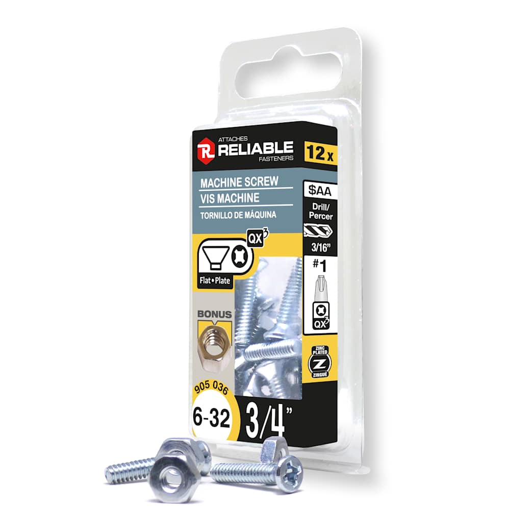 Machine Bolts 6-32 x 3/4 in. Pkg/12
