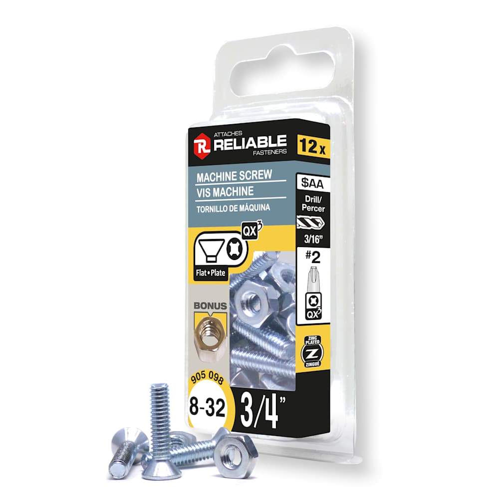 Machine Bolts 8-32 x 3/4 in. Pkg/12