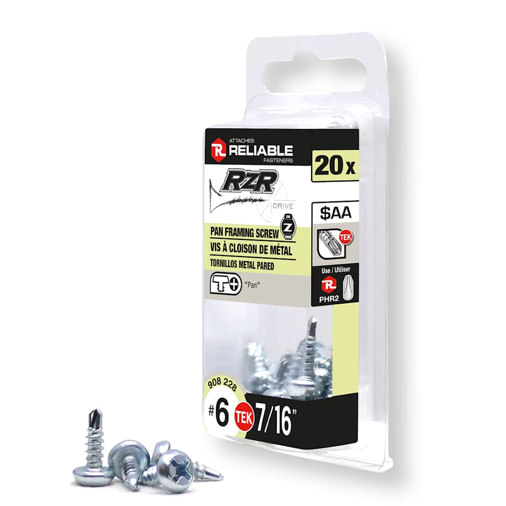 Metal Stud Screws 7/16 in. n°6 Pkg/20