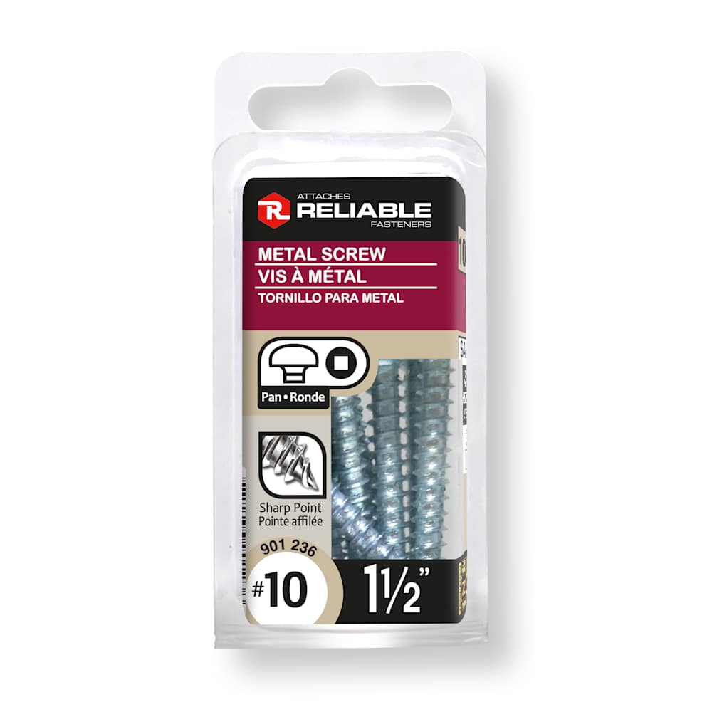 Vis à métal 1 1/2 po n° 10 T.R. Pqt/10