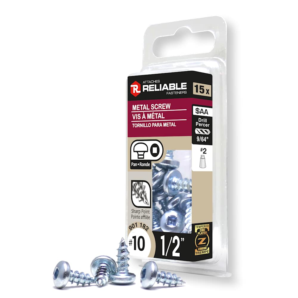 Vis à métal 1/2 po n° 10 T.R. Pqt/15