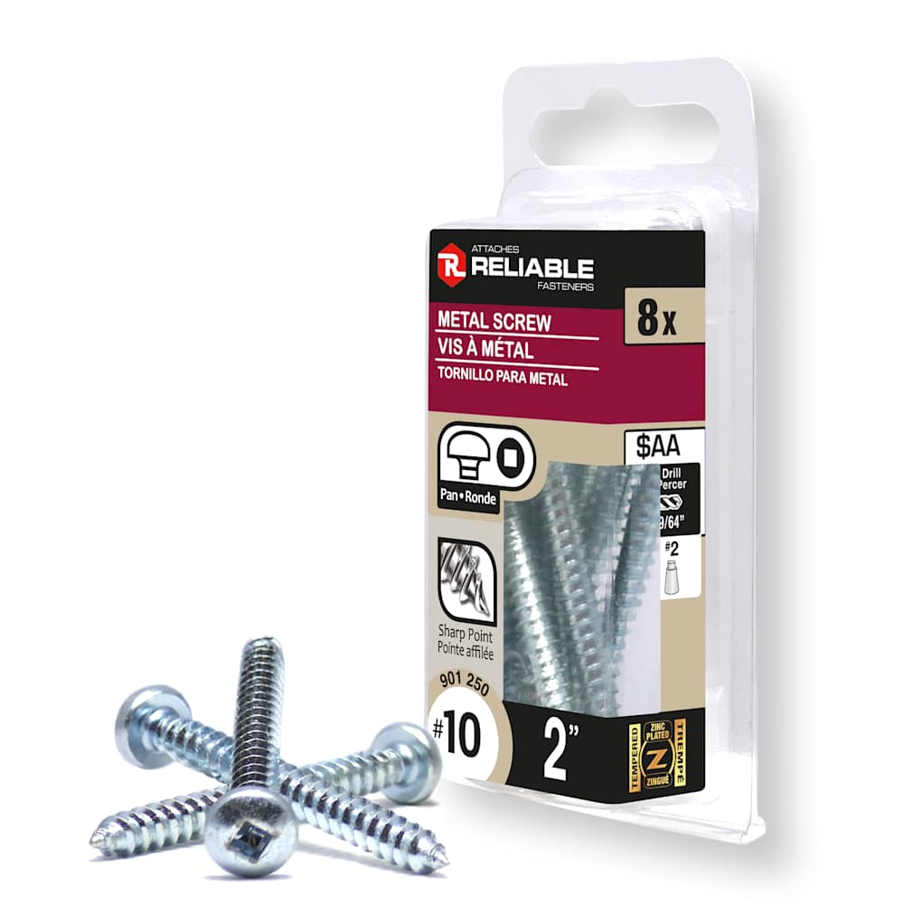 Vis à métal 2 po n° 10 T.R. Pqt/8