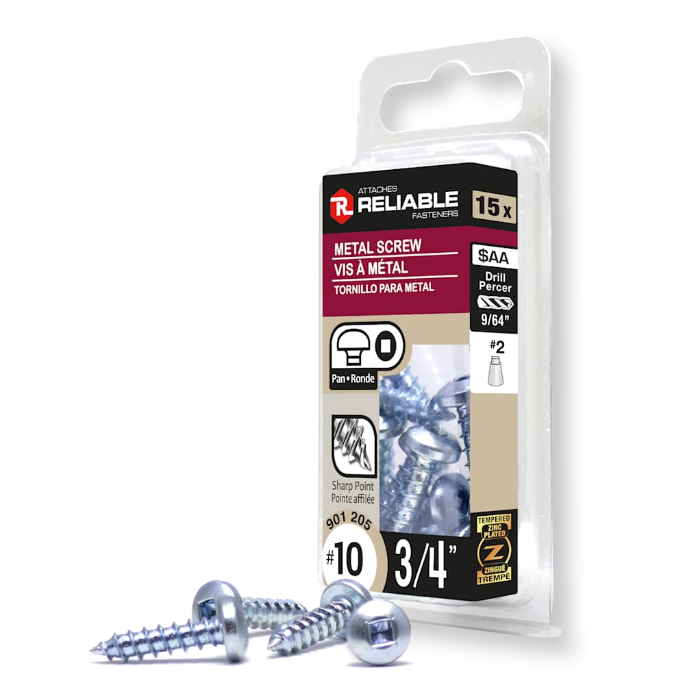 Metal Screws 3/4 in. n° 10 Pkg/15