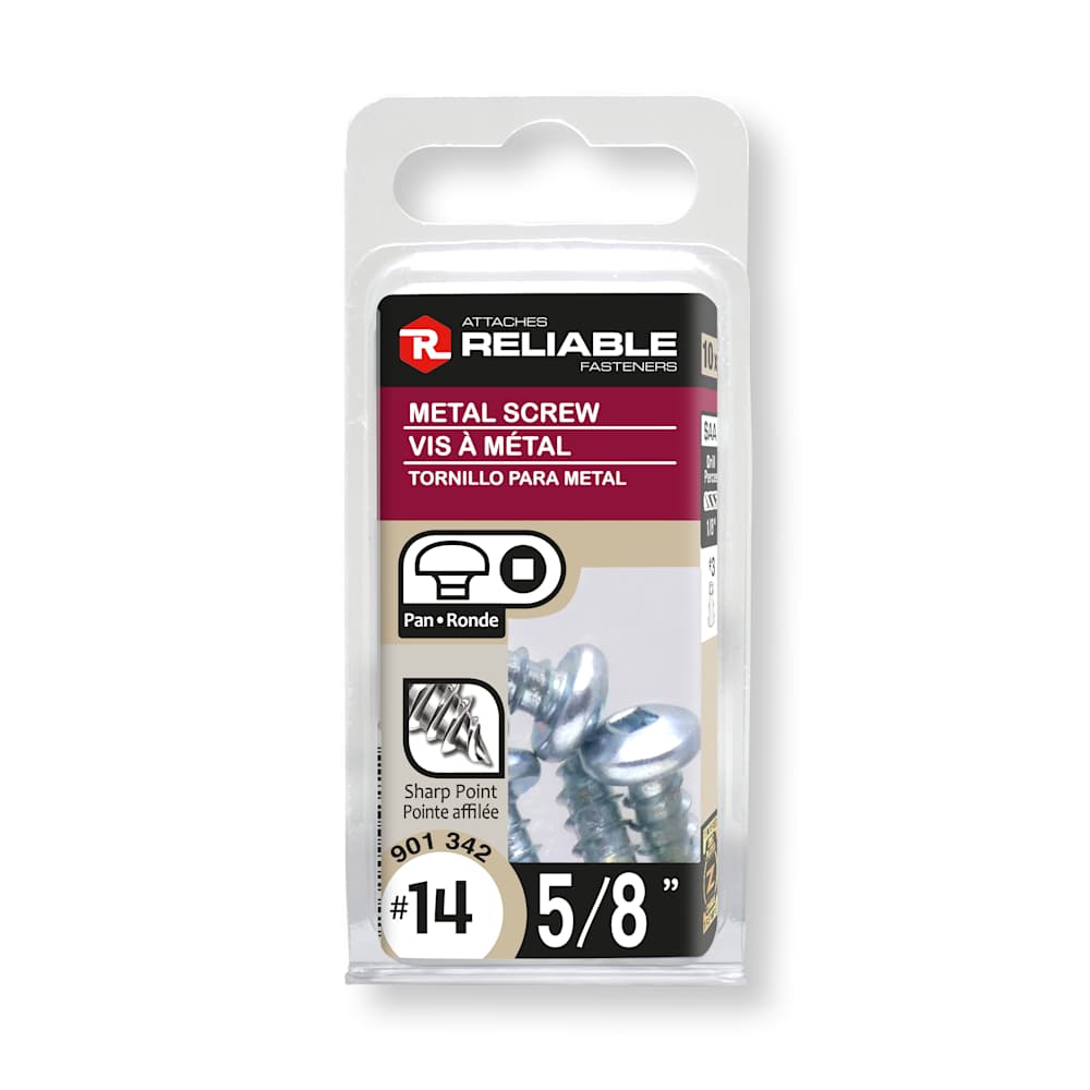 Metal Screws 5/8 in. n° 14 Pkg/10