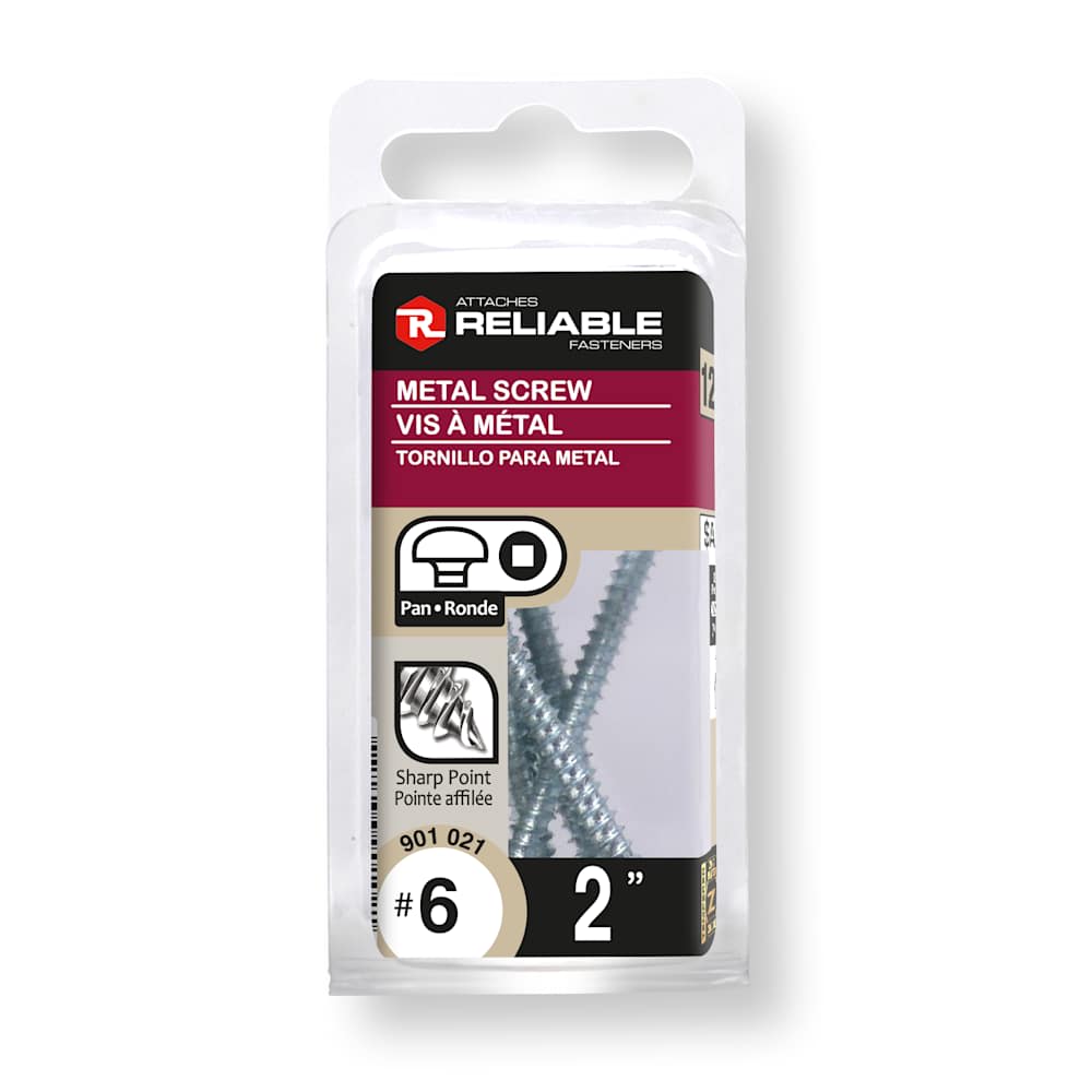 Vis à métal 2 po n° 6 T.R. Pqt/12