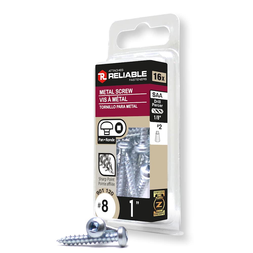 Vis à métal 1 po n° 8 T.R. Pqt/16