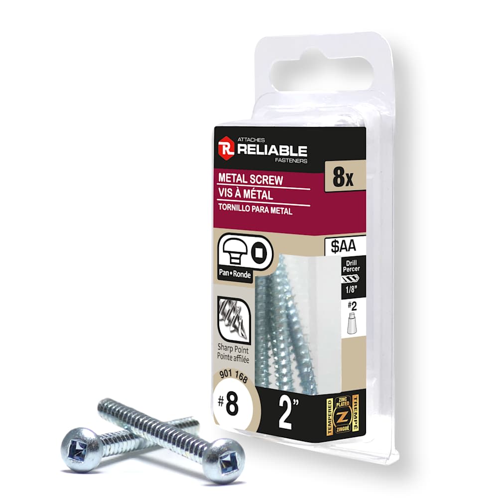 Vis à métal 2 po n° 8 T.R. Pqt/8