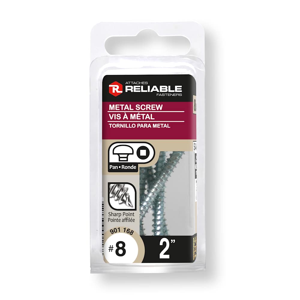 Vis à métal 2 po n° 8 T.R. Pqt/8