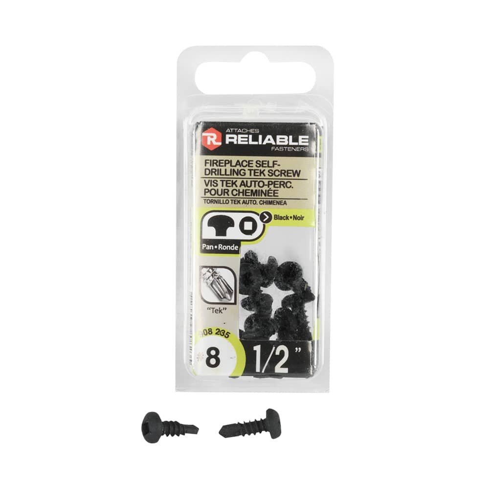 Vis à métal autoperceuses TEK 1/2 po n° 8 T.R. Pqt/15