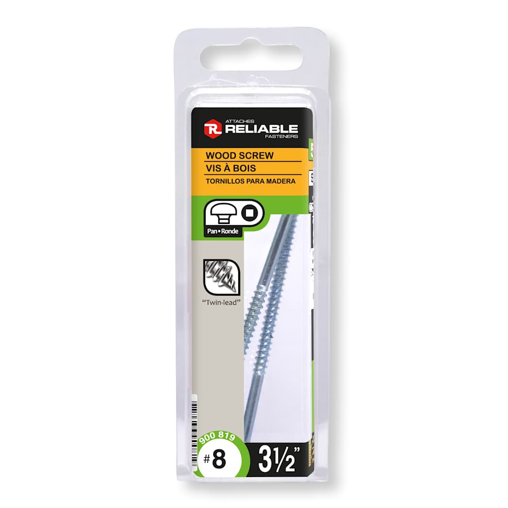 Vis à bois 3 1/2 po n° 8 T.R. Pqt/5