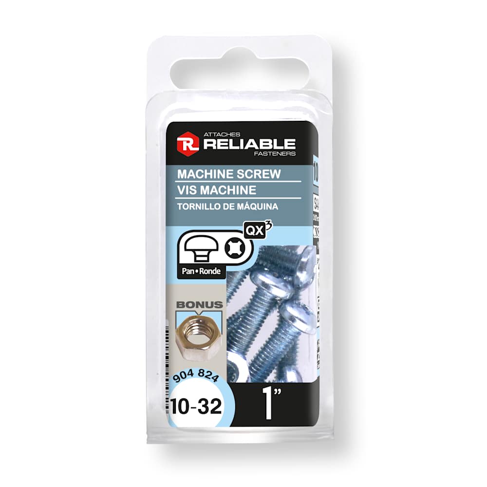 Boulons mécaniques T.R. 10-32 x 1 po Pqt/10