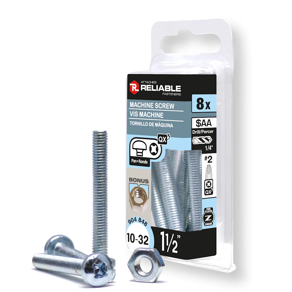 Machine Bolts 10-32 x 1 1/2 in. Pkg/8