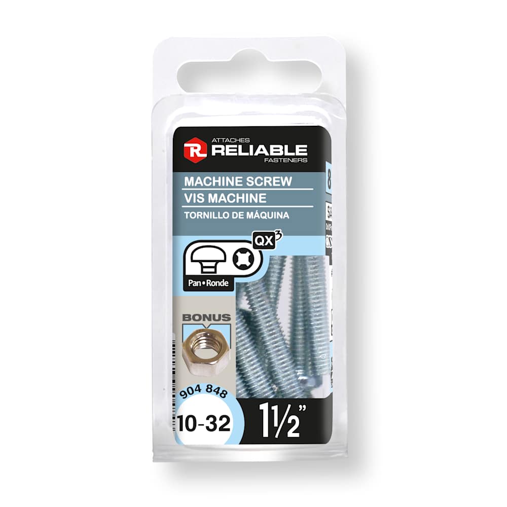Machine Bolts 10-32 x 1 1/2 in. Pkg/8