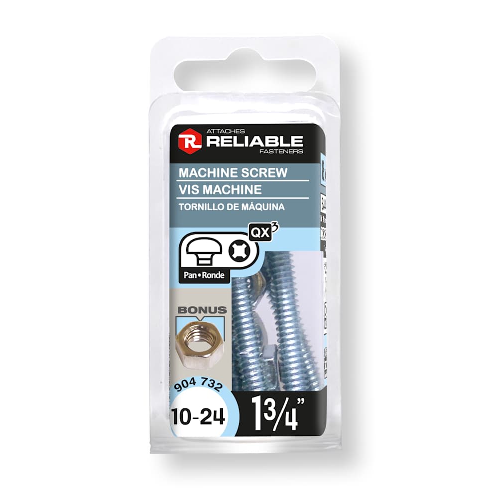 Boulons mécaniques T.R. 10-24 x 1&nbsp;3/4&nbsp;po&nbsp;Pqt/8