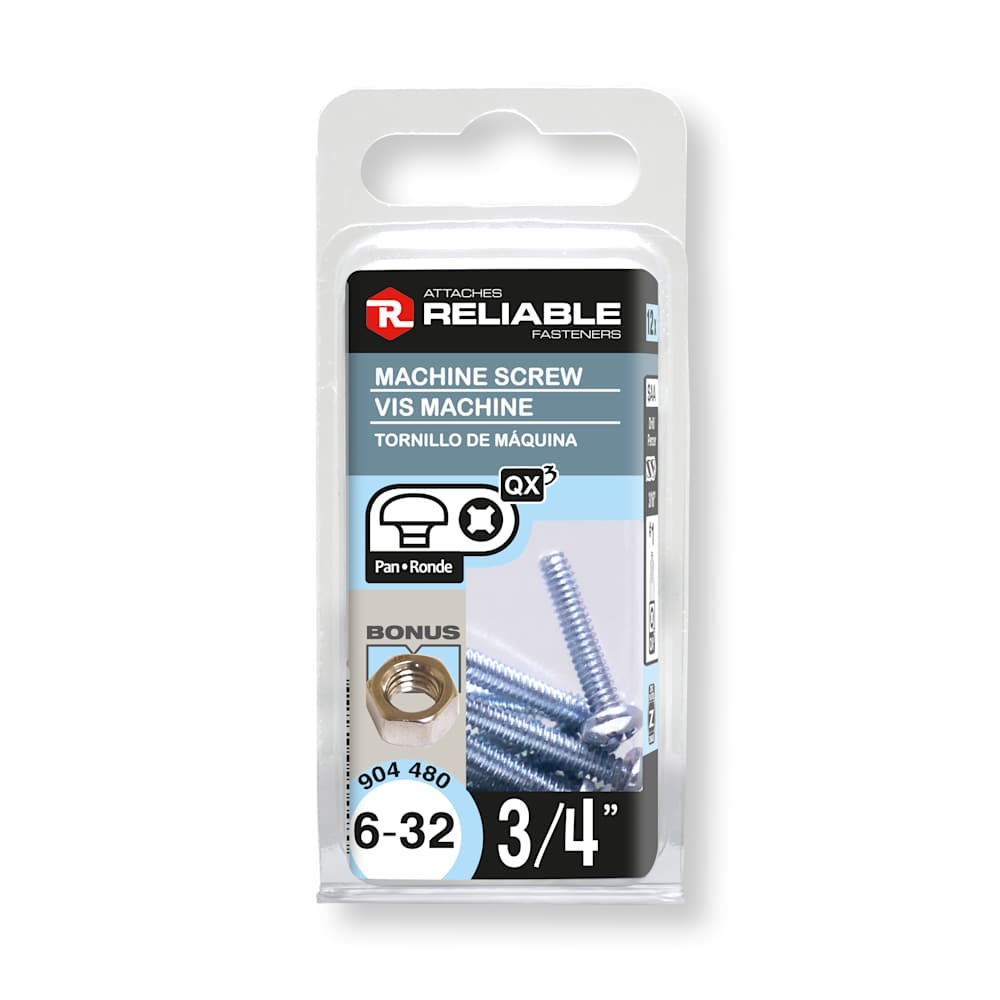 Machine Bolts 6-32 x 3/4 in. Pkg/12