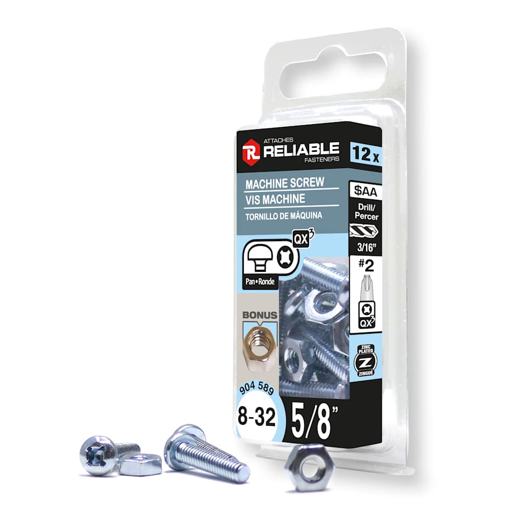 Machine Bolts 8-32 x 5/8 in. Pkg/12