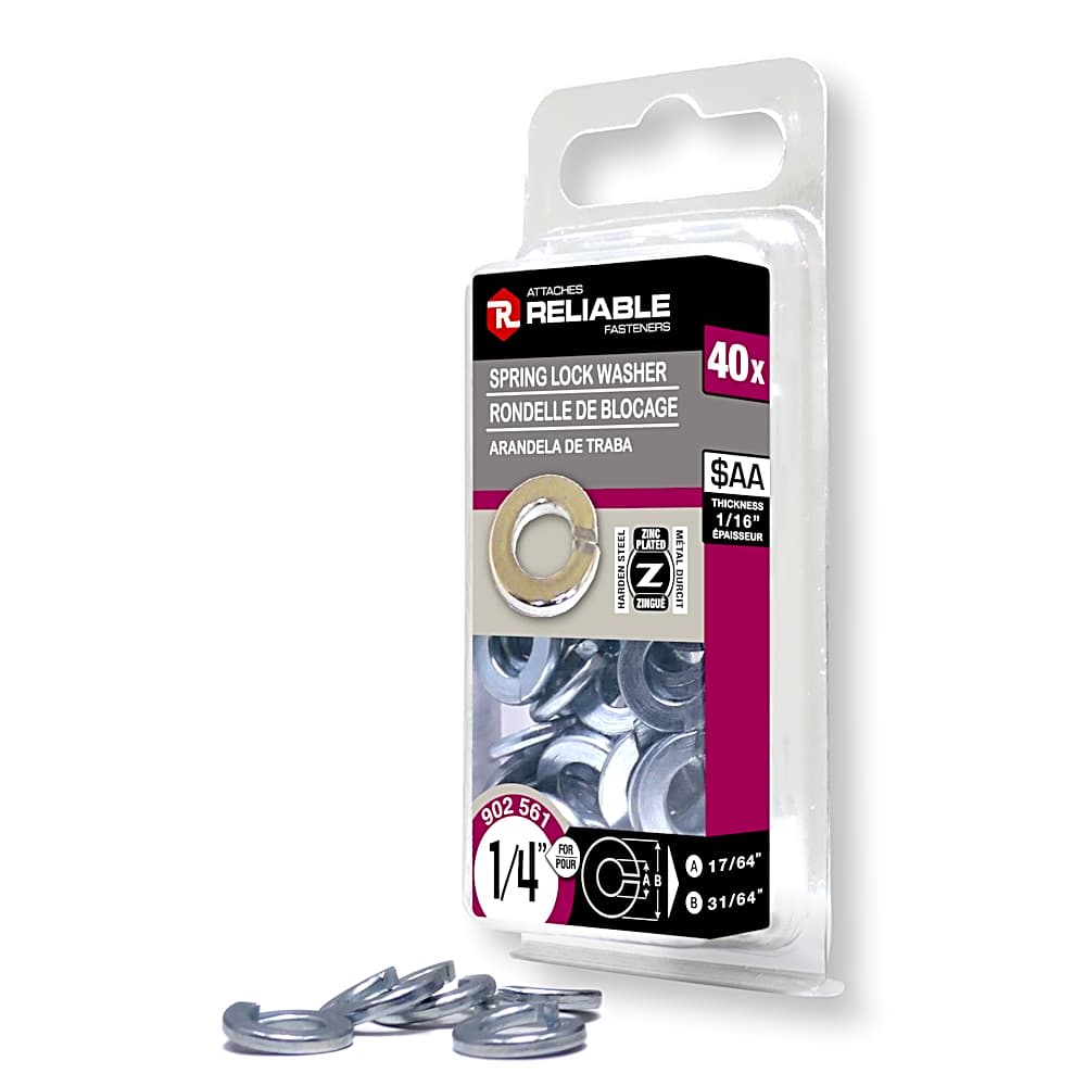 Rondelles de blocage 1/4 po Pqt/40