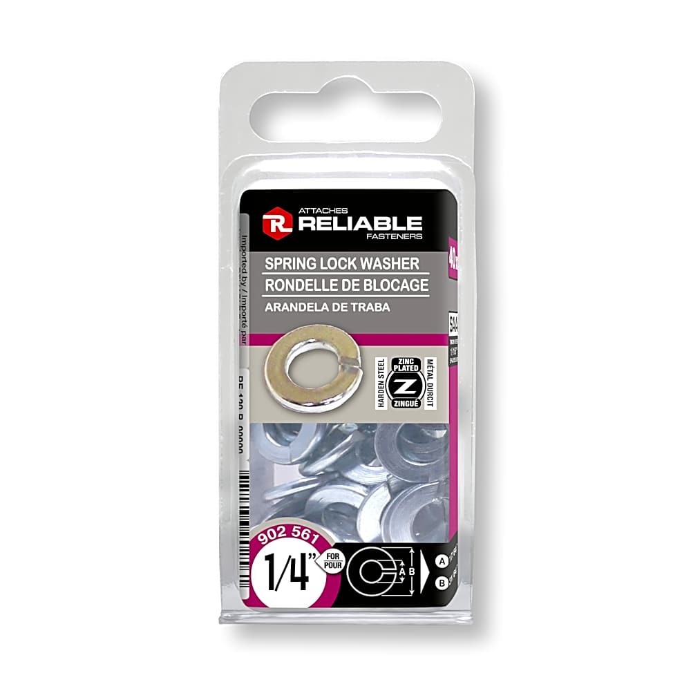 Rondelles de blocage 1/4 po Pqt/40