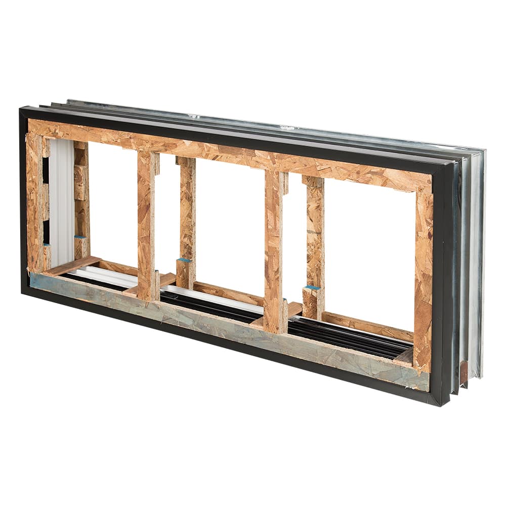 Cadre pour fenêtre de fondations (3&nbsp;sections) 56&nbsp;po&nbsp;x&nbsp;24&nbsp;po&nbsp;x&nbsp;8&nbsp;po