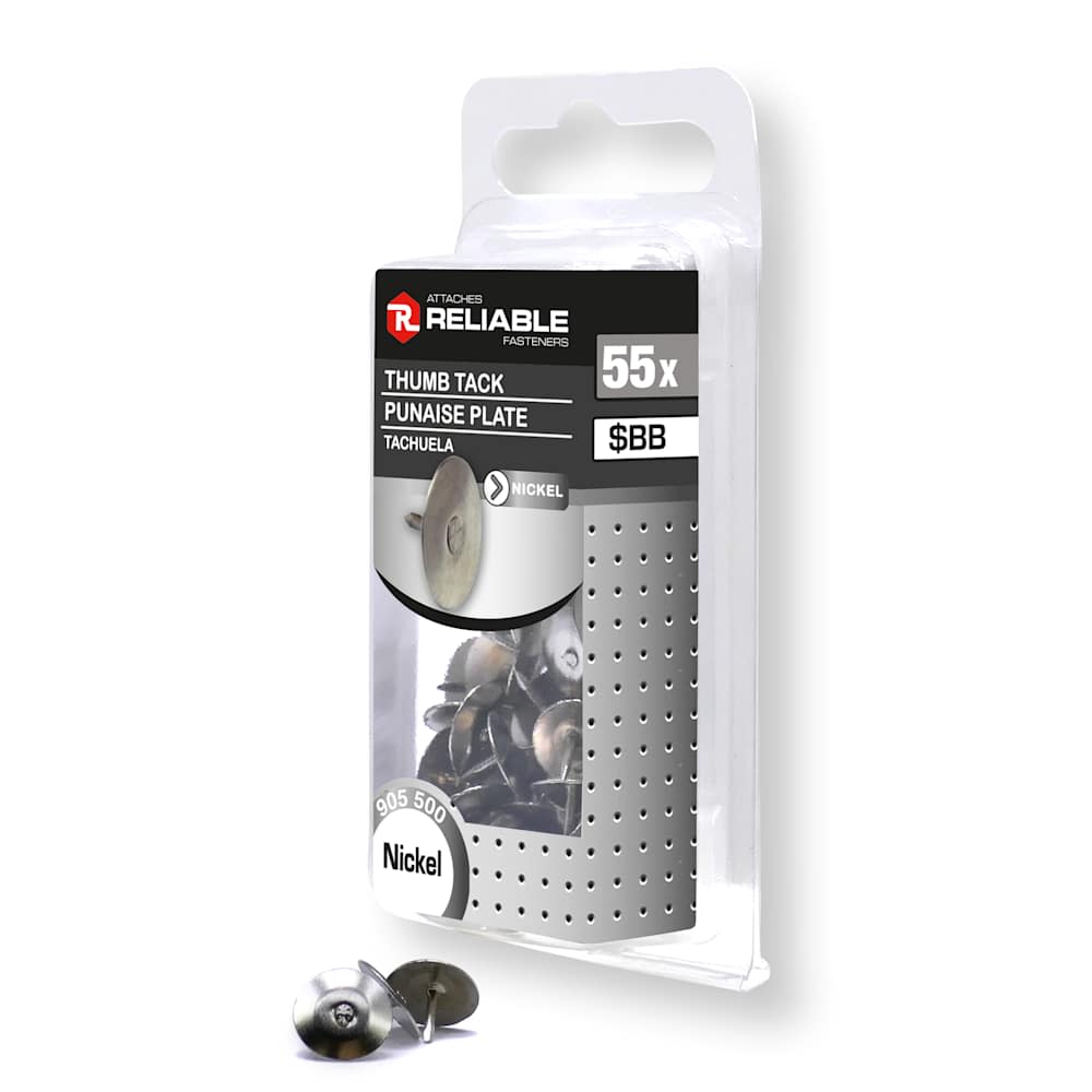 Punaises plates nickel Pqt/55