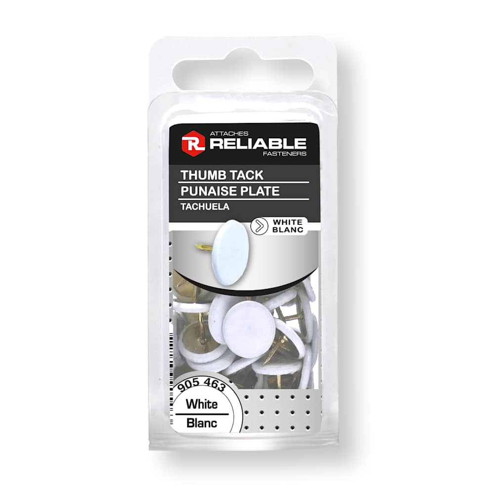 Thumbs Tacks White Pkg/55