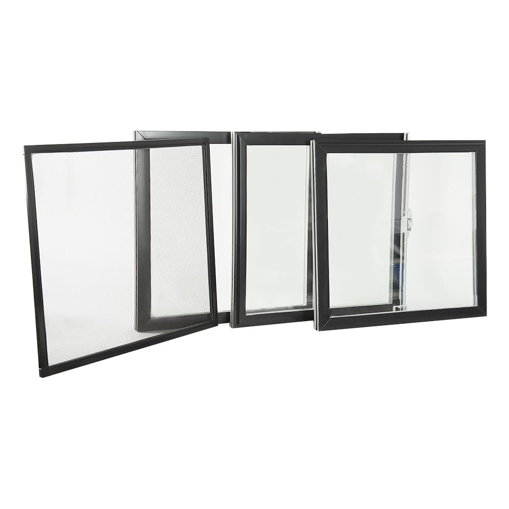 Volets coulissants noirs pour fenêtre de fondations à 3&nbsp;sections 56&nbsp;po&nbsp;x&nbsp;24&nbsp;po