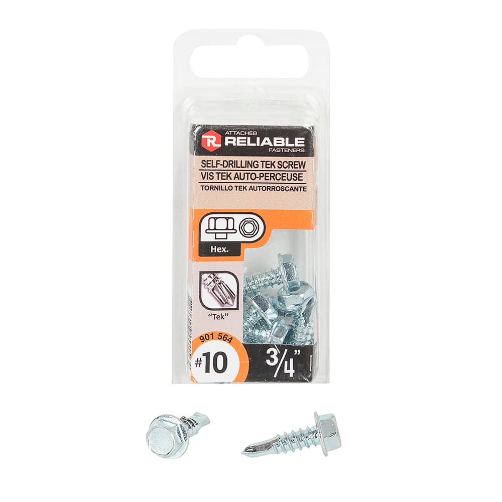 Self-Drilling Metal Screws 3/4 in. n° 10 Pkg/8