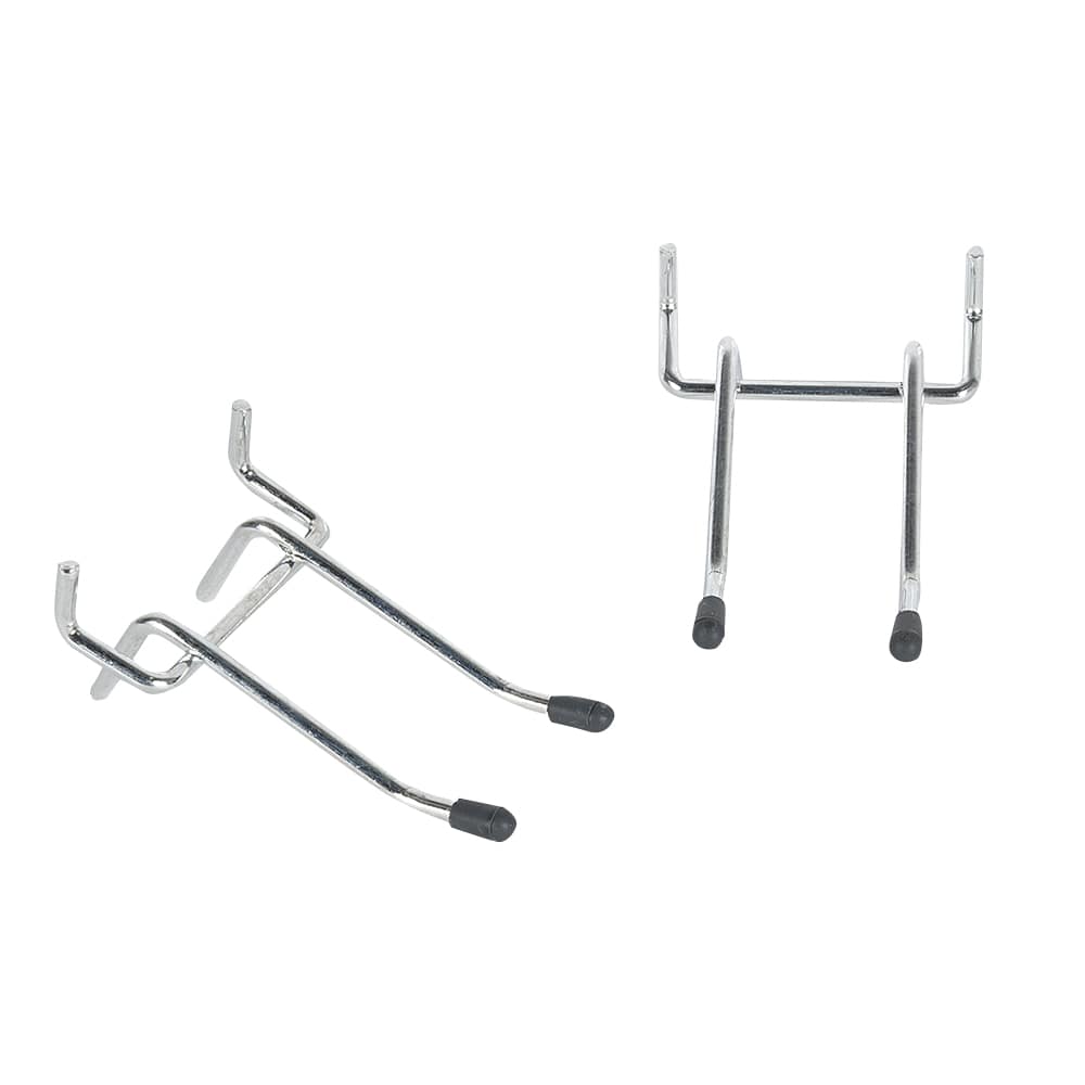 Crochets doubles pour panneaux perforés 2 po Pqt/2