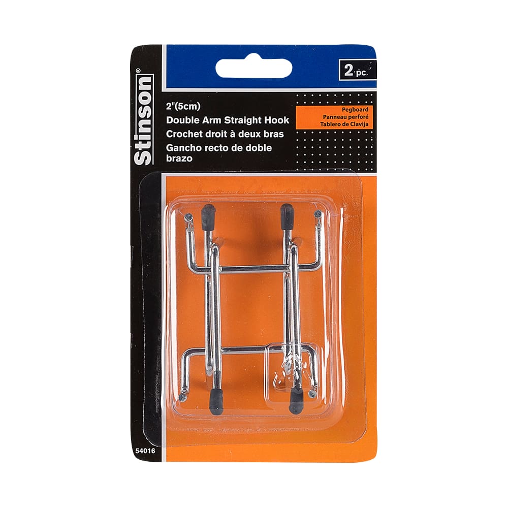 Double Pegboard Hooks 2 in. Pkg/2