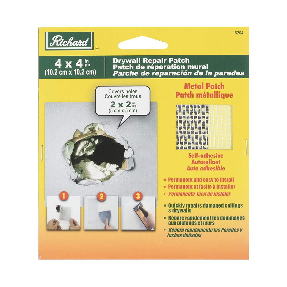 Pièce pour réparation de gypse 4 po x 4 po A. RICHARD