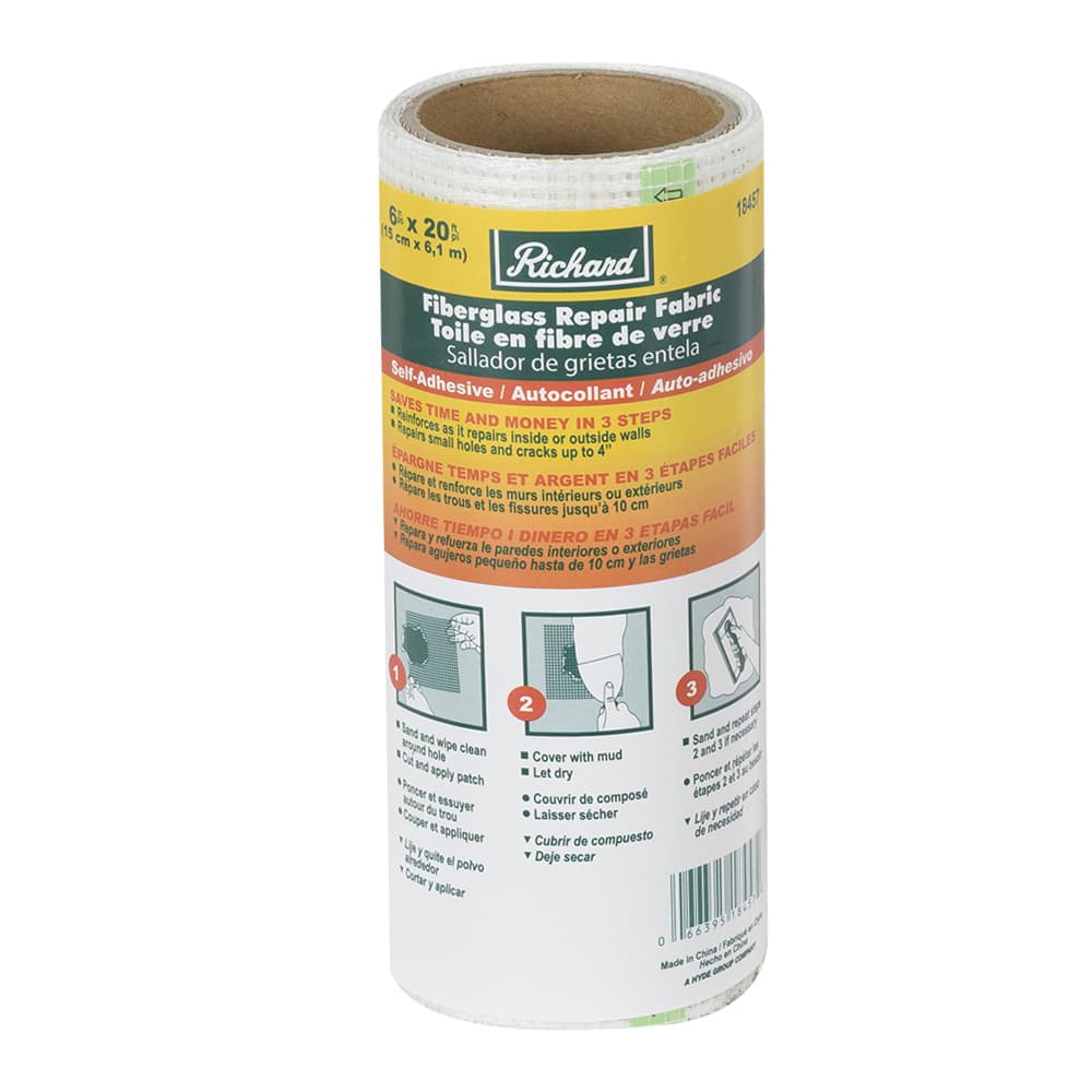 Toile en fibre de verre 6 po x 20 pi A. RICHARD