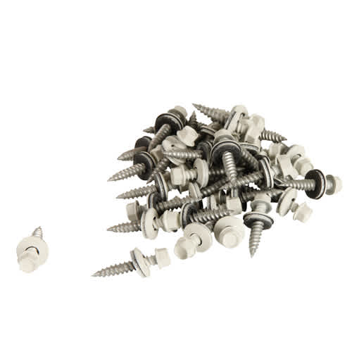 Vis à tôle 1 po n° 9 T.H. blanche  Pqt/100