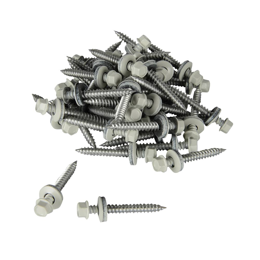 Vis à tôle 1 1/2 po n° 9 T.H. blanche Pqt/100