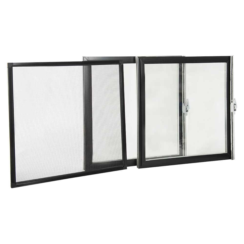 Black Sliding Glass Panes for Foundation Window 2-Section 56 in. x 32 in.