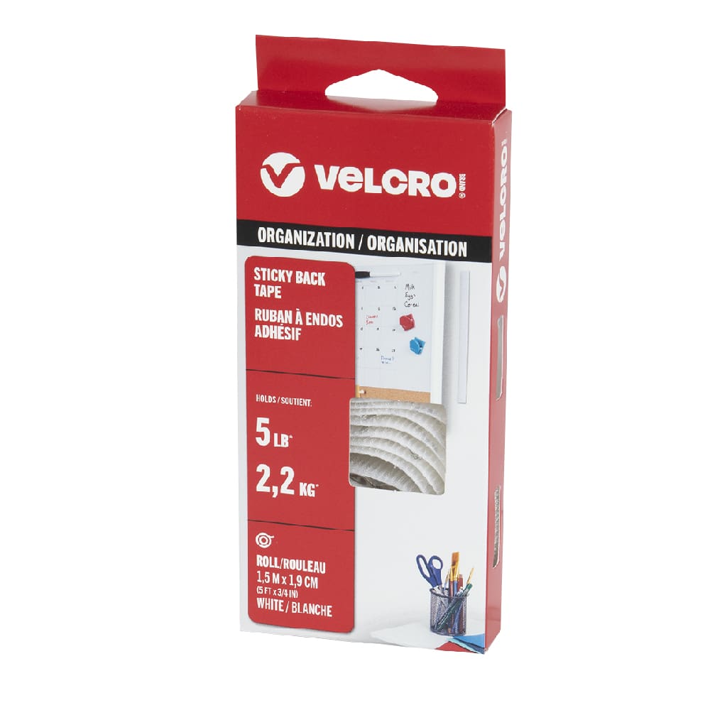 Bande adhésive Sticky Back VELCRO® 3/4 po x 5 pi