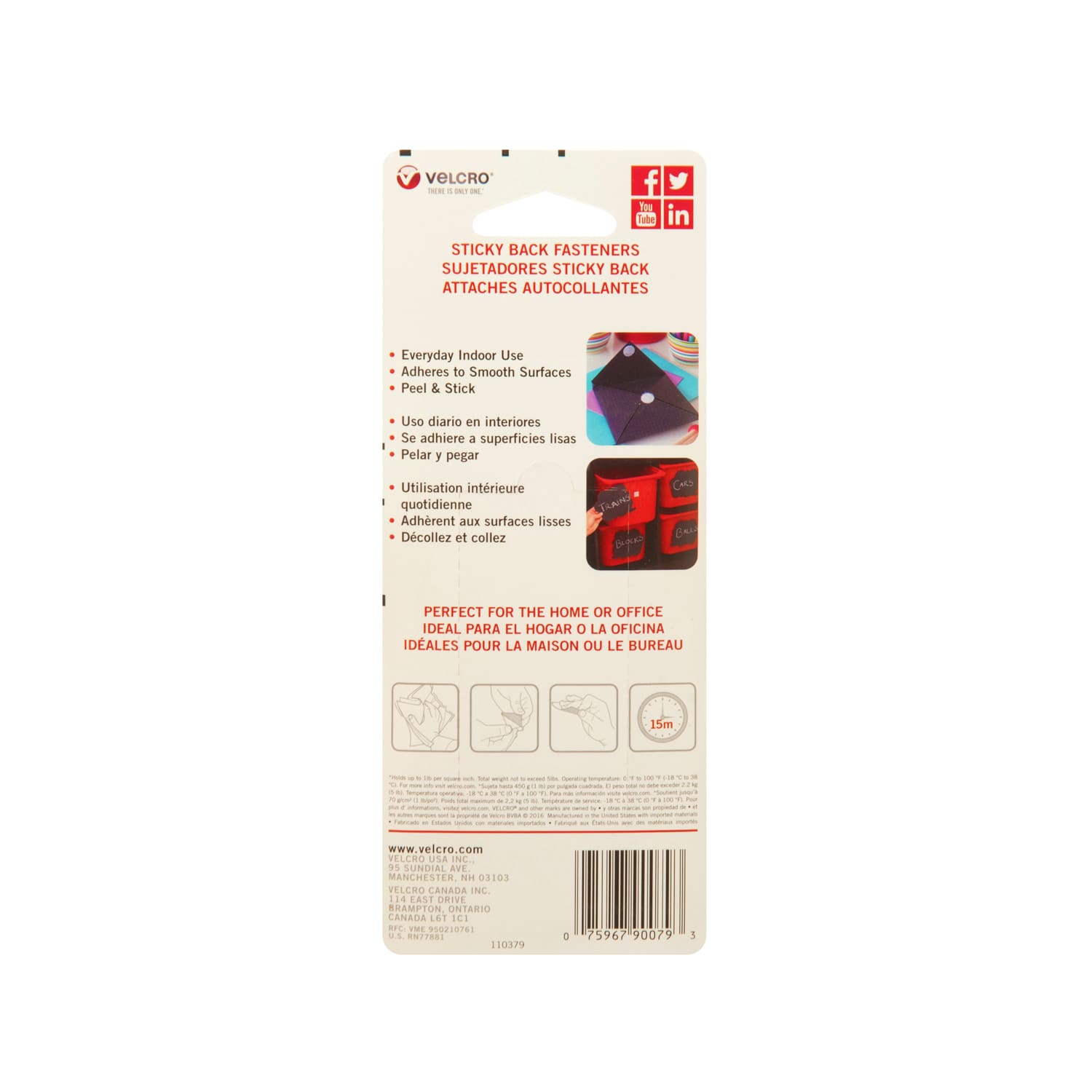 VELCRO® Sticky Back Adhesive Strap 3/4 in. x 18 in.