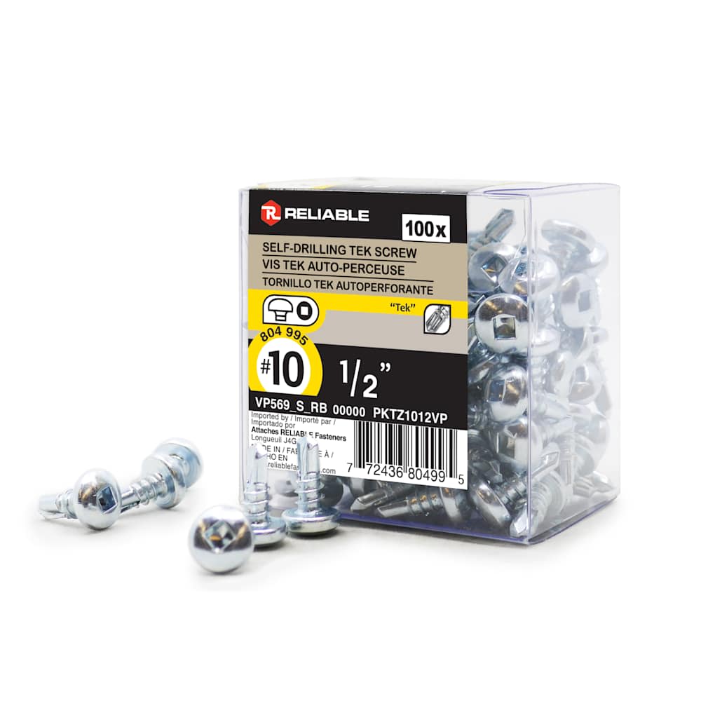 Self-Drilling Metal Screws 1/2 in. n° 10 Pkg/100